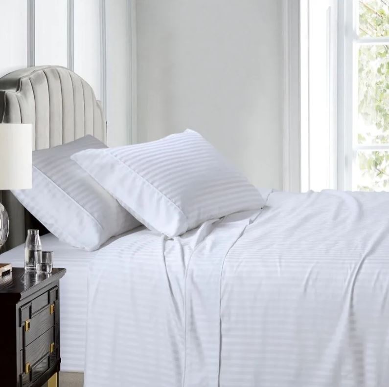 JUEGO DE SABANAS KING MIC SATEEN STRIPE