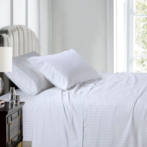JUEGO DE SABANAS SEMIDOBLE MIC SATEEN STRIPE